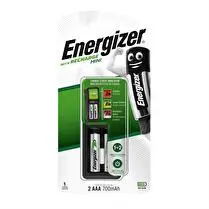 Energizer, Chargeur mini plug + 2 piles rechargeables AAA 700 mAh
