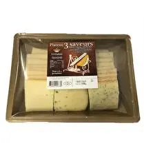 Fromagerie du Livradois, Plateau de 3 fromages à Raclette : nature, poivre, ail des ours