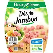 Fleury michon, Dés de jambon - 25 de sel