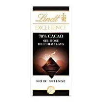 Lindt, Tablette chocolat noir 70% sel rose de l'Himalaya 70%