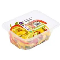 Voie verte, trio poivron lamelle barquette 250g