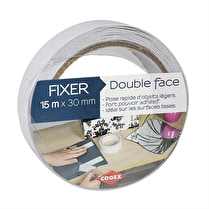 Cogex, Ruban adhésif double face 15 m x 30 mm.