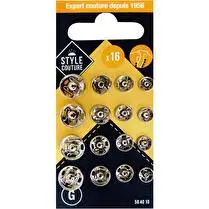 STYLE COUTURE, Pression Assortiment Argentx16