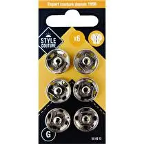 STYLE COUTURE, Pression Argent 15Mmx6