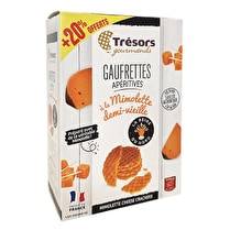 Trésors gourmands, Gaufrettes apéritives Mimolette - 60 g + 20% offert