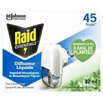 Raid, Diffuseur liquide Répulsifs moustiques 45 nuits