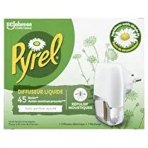 Pyrel, Diffuseur liquide électrique  Répulsifs moustiques 45 nuits