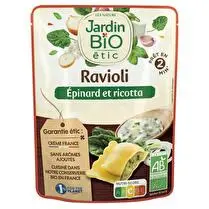 Jardin bio étic, Pochon ravioli épinard ricotta BIO