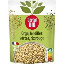 Céréal bio, Doy orge riz rouge lentilles vertes