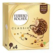 Ferrero, Bâtonnet glacé noisette et chocolat au lait x 4