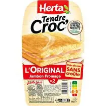 Herta, Croque-monsieur jambon fromage sans croûte sans nitrite x2