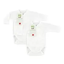 Influx, Body naissance manches longues uni x 2, coloris Blanc, 6 mois