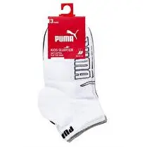 Puma, Chaussettes  Coloris noir/blanc/gris, 35/38   - x 3