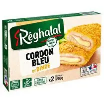 Réghalal, Cordon bleu de dinde - x 2 soit 200 g