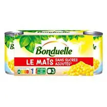 Bonduelle, Maïs doux sans sucres ajoutés