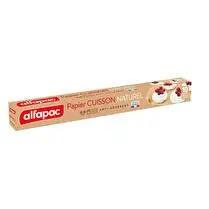 Alfapac, Papier cuisson naturel compatible congelateur  20°, micro onde et four