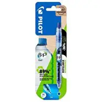 Pilot, Blister 100% carton -  b2p gel moyen  x 1 bleu