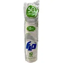Flo, Gobelets carton blancs 18cl x50