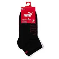 Puma, Socquettes quarter Garçon x 3, Noir, 31/34