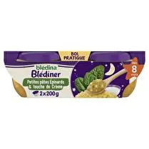 Blédina, Blediner bols petites pâtes épinards lait