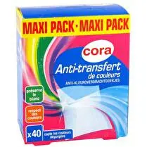 Cora, Lingettes anti transfert de couleurs