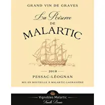 La réserve de Malartic, Pessac-Léognan AOP Rouge 2018 2nd vin du Château Malartic Lagravière Grand Cru Classé de Graves