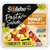 Sodebo, Pasta salade pâtes fraîches poulet rôti comté AOP tomates marinées sans additif