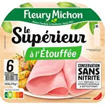 Fleury michon, Jambon Le Supérieur à l'étouffée conservation sans nitrite x6