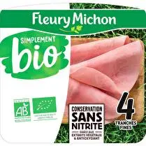 Fleury michon, Jambon simplement BIO 4 tranches