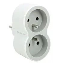 Legrand, Multiprise 2prises  frontal blanc/gris