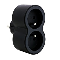 Legrand, Multiprise 2 prises frontal noir