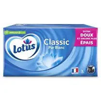 Lotus, Mouchoirs boite pur blanc