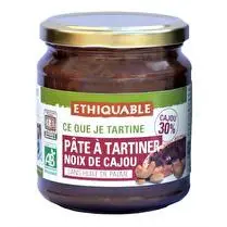 Ethiquable, Pâte à tartiner noix de cajou Équateur Pérou bio 300g Ethiquable