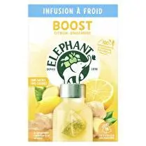 Éléphant, Infusion infuse à froid boost gingembre citron x15