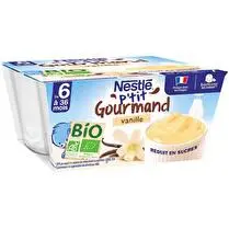 Nestlé, P'tit gourmand bio vanille