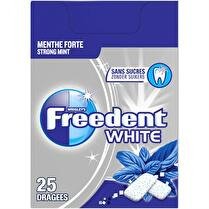 FREEDENT Dragées white menthe forte sans sucres  x25
