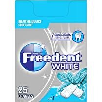 FREEDENT Dragées white menthe douce sans sucres x25