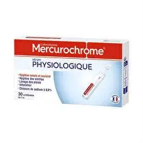 Mercurochrome, Serum physiologique