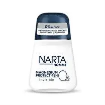 Narta, Déodorant bille homme magnésium protect invisible