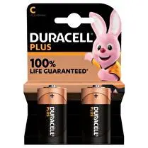 Duracell, Piles alcaline plus 100% LR14-C x2