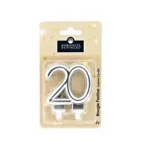 Devineau, Bougie chiffre 20 ans dorure or et argent