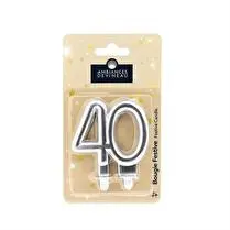Devineau, Bougie chiffre 40 ans dorure or et argent