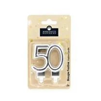 Devineau, Bougie chiffre 50 ans dorure or et argent