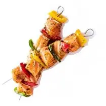 Votre poissonnier propose, brochette de saumon poivron marinade indienne