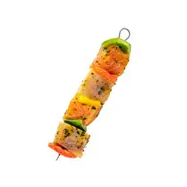 Votre poissonnier propose, Brochette saumon, espadon, ail et fines herbes