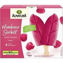 Alnatura, Bâtonnets sorbet framboise x4