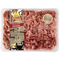 Corte Gusto, Plateau assortiment de chiffonnades composé de jambon cru, speck, saucisson et coppa