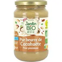 Jardin bio étic, Beurre de cacahuètes bio bocal verre 350g Jardin Bio Etic