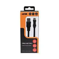 Apm, Cordon usb 3.0 usb-a/type-c male/male noir 1m 570311