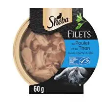 Sheba, Filets au poulet et au thon msc pour chat adulte